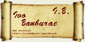 Ivo Bamburać vizit kartica